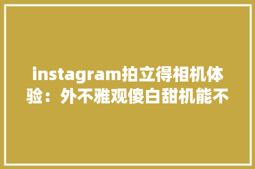 instagram拍立得相机体验：外不雅观傻白甜机能不咋地｜极果体验