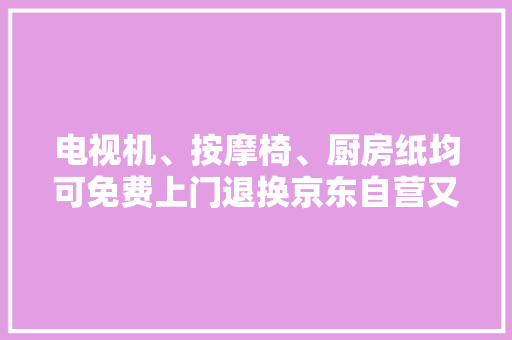 电视机、按摩椅、厨房纸均可免费上门退换京东自营又放大年夜招