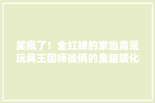 笑疯了！全红婵的家当竟是玩具王国师徒俩的童趣暖化人心