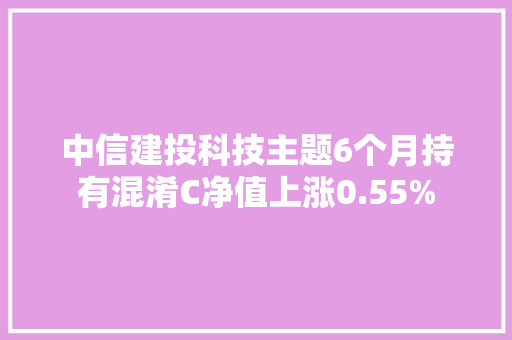 中信建投科技主题6个月持有混淆C净值上涨0.55%