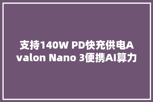 支持140W PD快充供电Avalon Nano 3便携AI算力做事器拆解