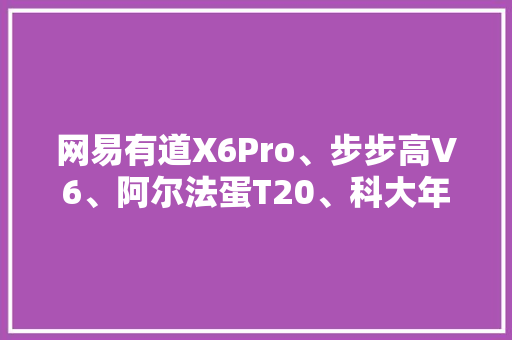网易有道X6Pro、步步高V6、阿尔法蛋T20、科大年夜讯飞词典笔测评！