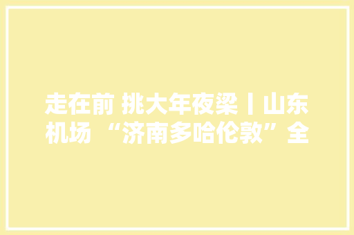 走在前 挑大年夜梁丨山东机场 “济南多哈伦敦”全货机航线成功首航