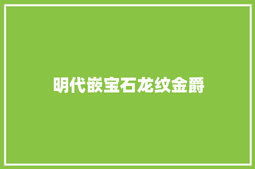 明代嵌宝石龙纹金爵