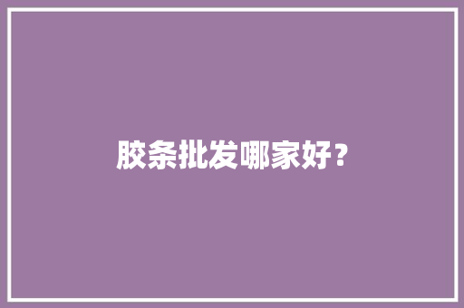 胶条批发哪家好？