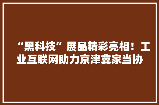 “黑科技”展品精彩亮相！工业互联网助力京津冀家当协同成长