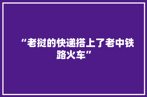 “老挝的快递搭上了老中铁路火车”