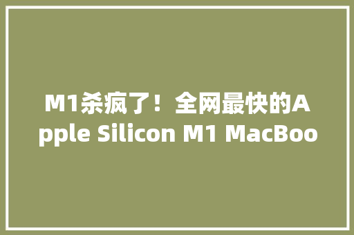 M1杀疯了！全网最快的Apple Silicon M1 MacBook Air上手具体评测