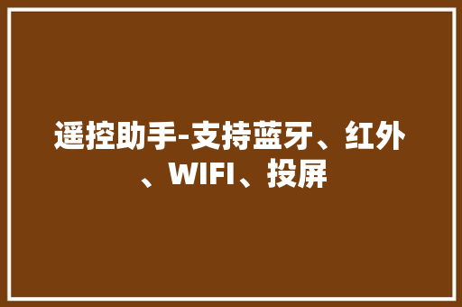 遥控助手-支持蓝牙、红外、WIFI、投屏