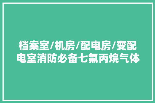 档案室/机房/配电房/变配电室消防必备七氟丙烷气体自动灭火设备