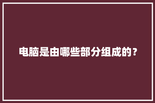 电脑是由哪些部分组成的？
