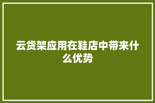 云货架应用在鞋店中带来什么优势