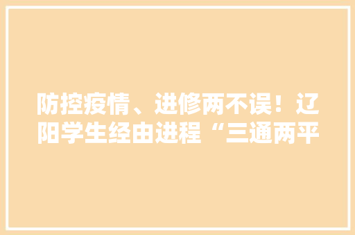 防控疫情、进修两不误！辽阳学生经由进程“三通两平台”线上赞助传授教化在家也上名师课