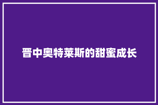 晋中奥特莱斯的甜蜜成长