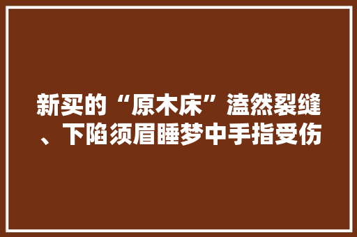 新买的“原木床”溘然裂缝、下陷须眉睡梦中手指受伤协商退货未果欲起诉京东客服：已承诺退货