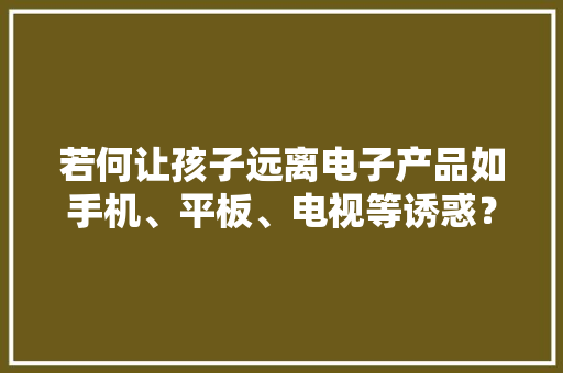 若何让孩子远离电子产品如手机、平板、电视等诱惑？