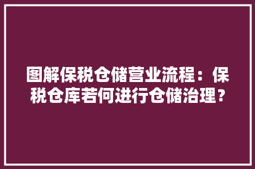 图解保税仓储营业流程：保税仓库若何进行仓储治理？