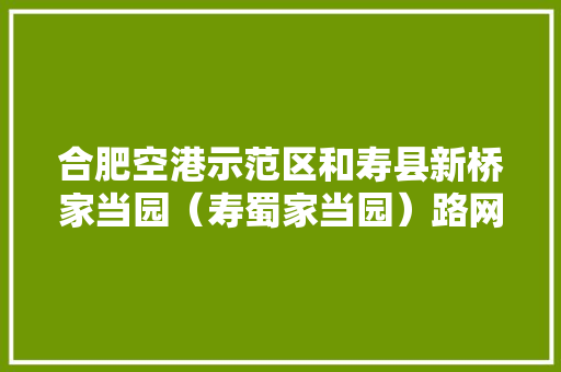 合肥空港示范区和寿县新桥家当园（寿蜀家当园）路网交通培植图
