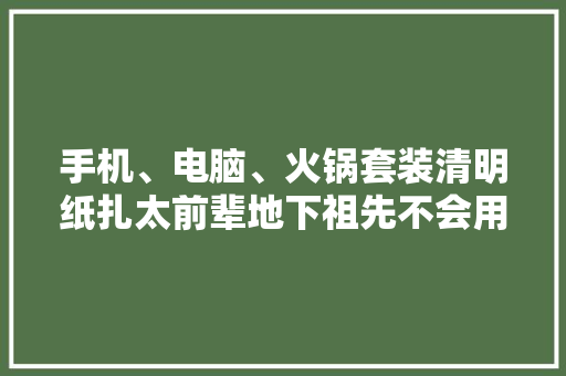 手机、电脑、火锅套装清明纸扎太前辈地下祖先不会用