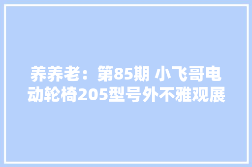 养养老：第85期 小飞哥电动轮椅205型号外不雅观展示和折叠方法