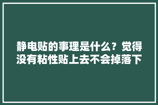 静电贴的事理是什么？觉得没有粘性贴上去不会掉落下来吗？