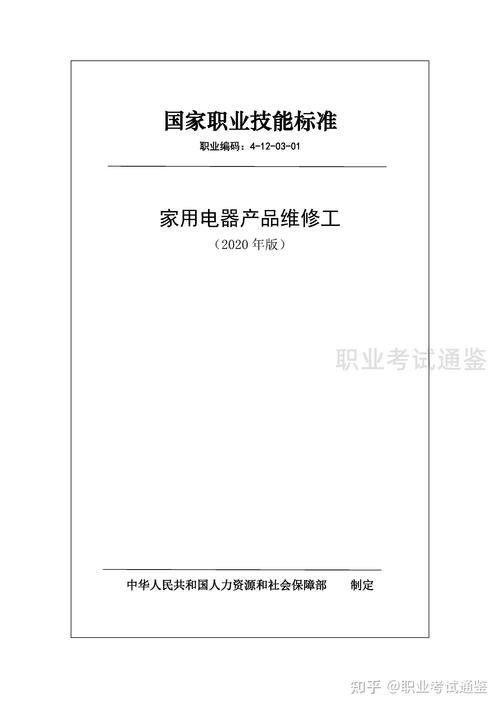 国家职业技能标准-家用电器产品维修工-2020年版 人工智能 国家职业技能标准-家用电器产品维修工-2020年版 国家职业技能标准-家用电器产品维修工-2020年版 人工智能