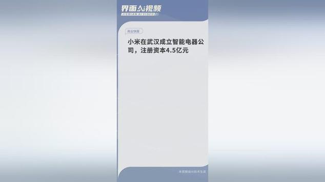 小米在武汉正式成立智能电器公司 注书籍钱4.5亿元 智能家居 小米在武汉正式成立智能电器公司 注书籍钱4.5亿元 小米在武汉正式成立智能电器公司 注书籍钱4.5亿元 智能家居