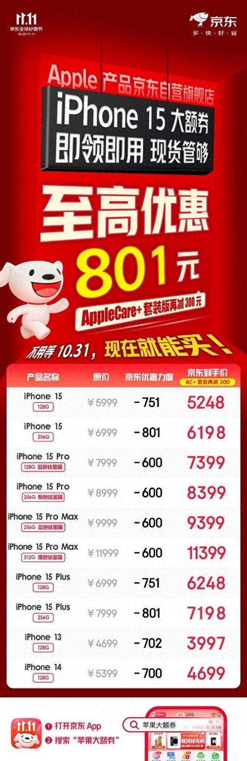 京东11.11买Apple产品真便宜 iPhone 15系列至高优惠801元 智能科技 京东11.11买Apple产品真便宜 iPhone 15系列至高优惠801元 京东11.11买Apple产品真便宜 iPhone 15系列至高优惠801元 智能科技