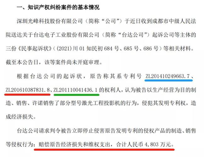“科创板专利第一案”中兴争端光峰科技告台湾台达恶意诉讼 “科创板专利第一案”中兴争端光峰科技告台湾台达恶意诉讼 互联通信