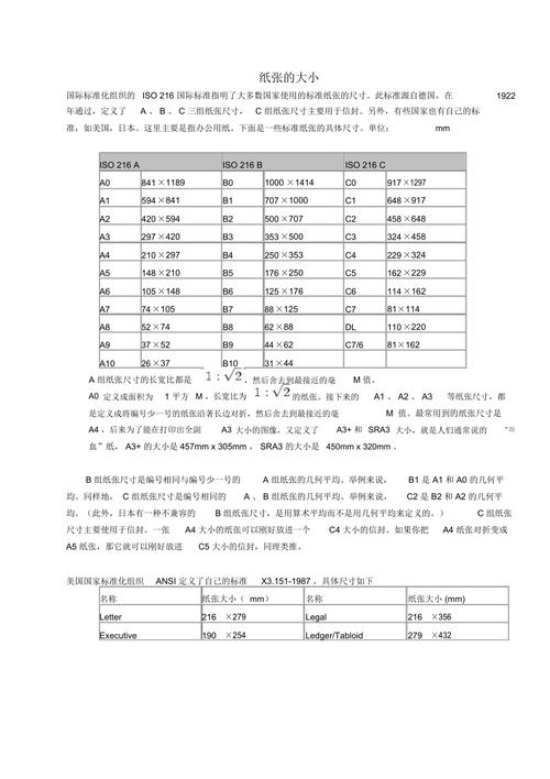 常见纸张规格及应用 常见纸张规格及应用 人工智能