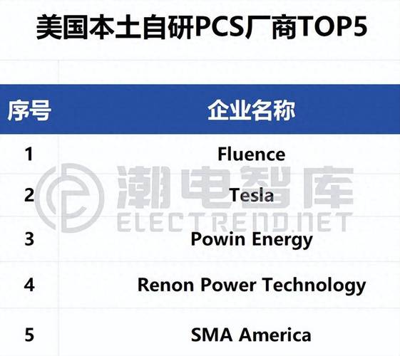 美国本土自研PCS厂商TOP5榜首不是特斯拉 美国本土自研PCS厂商TOP5榜首不是特斯拉 人工智能
